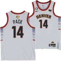 2022-2023 City Edition Nuggets #14 Robert Pack 2023 Finals Jersey with Western Union (WU) Sponsor and 6 Patch