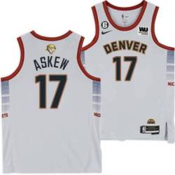 2022-2023 City Edition Nuggets #17 Vincent Askew 2023 Finals Jersey with Western Union (WU) Sponsor and 6 Patch