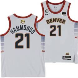 2022-2023 City Edition Nuggets #21 Tom Hammonds 2023 Finals Jersey with Western Union (WU) Sponsor and 6 Patch