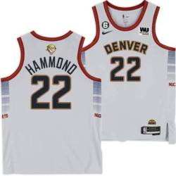 2022-2023 City Edition Nuggets #22 Julian Hammond 2023 Finals Jersey with Western Union (WU) Sponsor and 6 Patch