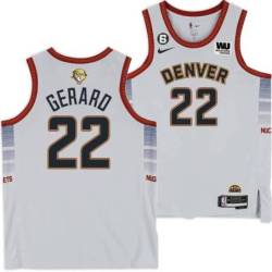 2022-2023 City Edition Nuggets #22 Gus Gerard 2023 Finals Jersey with Western Union (WU) Sponsor and 6 Patch