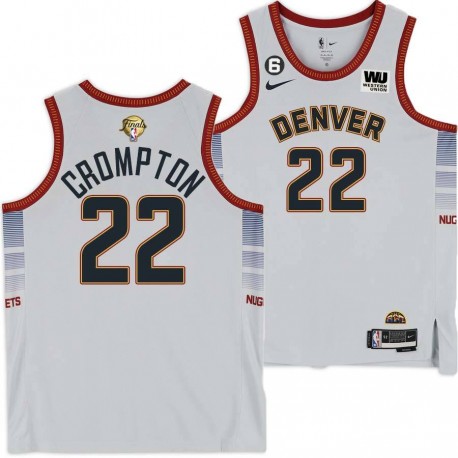 2022-2023 City Edition Nuggets #22 Geoff Crompton 2023 Finals Jersey with Western Union (WU) Sponsor and 6 Patch