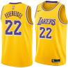 Gold Ron Feiereisel Twill Basketball Jersey -Lakers #22 Feiereisel Twill Jerseys, FREE SHIPPING