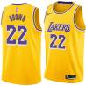 Gold George Brown Twill Basketball Jersey -Lakers #22 Brown Twill Jerseys, FREE SHIPPING