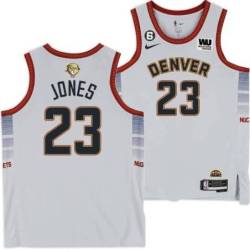 2022-2023 City Edition Nuggets #23 Steve Jones 2023 Finals Jersey with Western Union (WU) Sponsor and 6 Patch