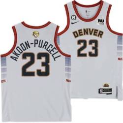 2022-2023 City Edition Nuggets #23 DeVaughn Akoon-Purcell 2023 Finals Jersey with Western Union (WU) Sponsor and 6 Patch