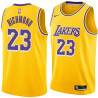 Gold Mitch Richmond Twill Basketball Jersey -Lakers #23 Richmond Twill Jerseys, FREE SHIPPING
