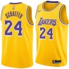 Gold Herm Schaefer Twill Basketball Jersey -Lakers #24 Schaefer Twill Jerseys, FREE SHIPPING