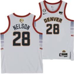 2022-2023 City Edition Nuggets #28 Jameer Nelson 2023 Finals Jersey with Western Union (WU) Sponsor and 6 Patch