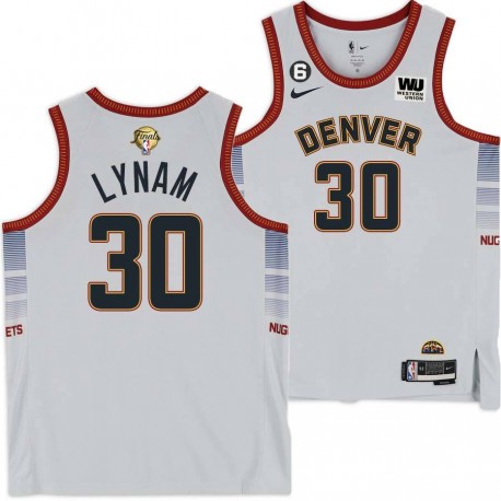 2022-2023 City Edition Nuggets #30 R.B. Lynam 2023 Finals Jersey with Western Union (WU) Sponsor and 6 Patch