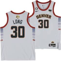 2022-2023 City Edition Nuggets #30 Willie Long 2023 Finals Jersey with Western Union (WU) Sponsor and 6 Patch