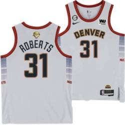 2022-2023 City Edition Nuggets #31 Marv Roberts 2023 Finals Jersey with Western Union (WU) Sponsor and 6 Patch