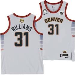 2022-2023 City Edition Nuggets #31 Pete Williams 2023 Finals Jersey with Western Union (WU) Sponsor and 6 Patch