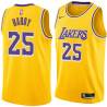 Gold Alan Hardy Twill Basketball Jersey -Lakers #25 Hardy Twill Jerseys, FREE SHIPPING