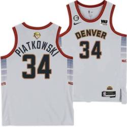 2022-2023 City Edition Nuggets #34 Walter Piatkowski 2023 Finals Jersey with Western Union (WU) Sponsor and 6 Patch