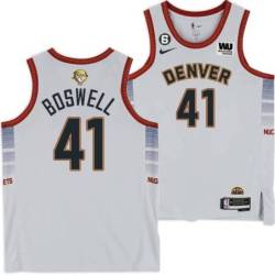 2022-2023 City Edition Nuggets #41 Tom Boswell 2023 Finals Jersey with Western Union (WU) Sponsor and 6 Patch