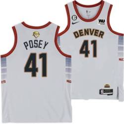 2022-2023 City Edition Nuggets #41 James Posey 2023 Finals Jersey with Western Union (WU) Sponsor and 6 Patch