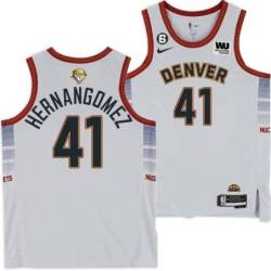 2022-2023 City Edition Nuggets #41 Juancho Hernangómez 2023 Finals Jersey with Western Union (WU) Sponsor and 6 Patch