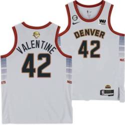 2022-2023 City Edition Nuggets #42 Ronnie Valentine 2023 Finals Jersey with Western Union (WU) Sponsor and 6 Patch