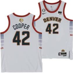 2022-2023 City Edition Nuggets #42 Wayne Cooper 2023 Finals Jersey with Western Union (WU) Sponsor and 6 Patch