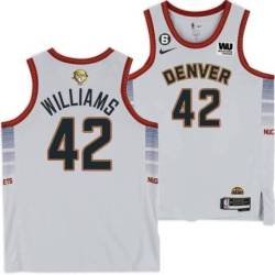 2022-2023 City Edition Nuggets #42 Scott Williams 2023 Finals Jersey with Western Union (WU) Sponsor and 6 Patch
