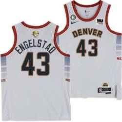 2022-2023 City Edition Nuggets #43 Wayne Engelstad 2023 Finals Jersey with Western Union (WU) Sponsor and 6 Patch
