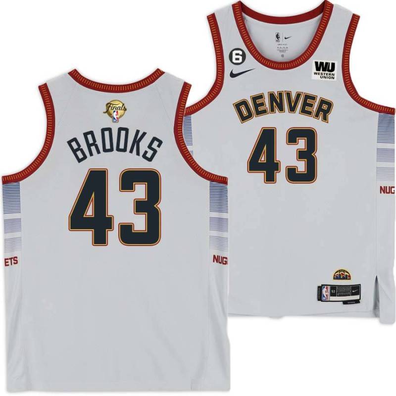 2022-2023 City Edition Nuggets #43 Kevin Brooks 2023 Finals Jersey with Western Union (WU) Sponsor and 6 Patch