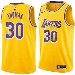 Gold Irving Thomas Twill Basketball Jersey -Lakers #30 Thomas Twill Jerseys, FREE SHIPPING