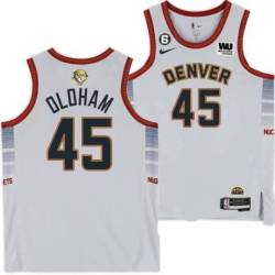 2022-2023 City Edition Nuggets #45 Jawann Oldham 2023 Finals Jersey with Western Union (WU) Sponsor and 6 Patch