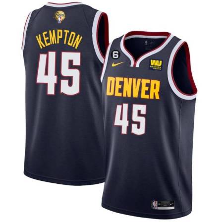 Navy Nuggets #45 Tim Kempton 2023 Finals Jersey with Western Union (WU) Sponsor and 6 Patch