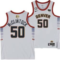 2022-2023 City Edition Nuggets #50 Dan McClintock 2023 Finals Jersey with Western Union (WU) Sponsor and 6 Patch