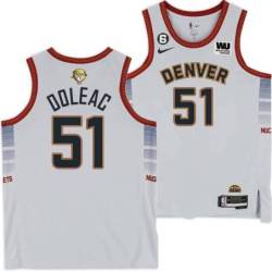 2022-2023 City Edition Nuggets #51 Michael Doleac 2023 Finals Jersey with Western Union (WU) Sponsor and 6 Patch