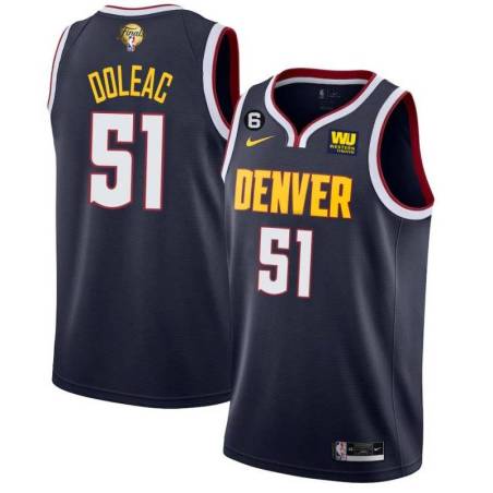 Navy Nuggets #51 Michael Doleac 2023 Finals Jersey with Western Union (WU) Sponsor and 6 Patch