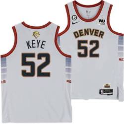 2022-2023 City Edition Nuggets #52 Julius Keye 2023 Finals Jersey with Western Union (WU) Sponsor and 6 Patch