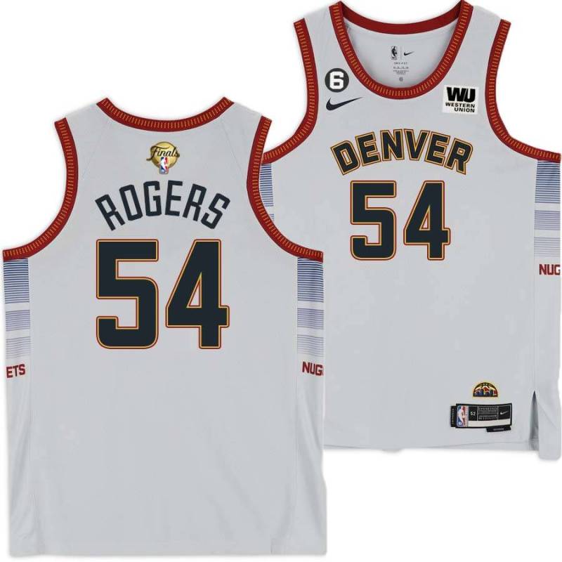 2022-2023 City Edition Nuggets #54 Rodney Rogers 2023 Finals Jersey with Western Union (WU) Sponsor and 6 Patch