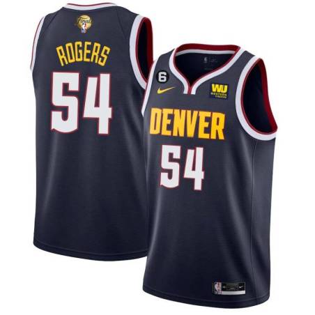 Navy Nuggets #54 Rodney Rogers 2023 Finals Jersey with Western Union (WU) Sponsor and 6 Patch