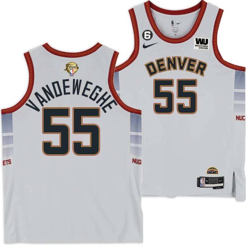 2022-2023 City Edition Nuggets #55 Kiki Vandeweghe 2023 Finals Jersey with Western Union (WU) Sponsor and 6 Patch