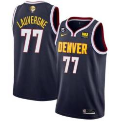 Navy Nuggets #77 Joffrey Lauvergne 2023 Finals Jersey with Western Union (WU) Sponsor and 6 Patch