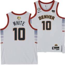 2022-2023 City Edition Nuggets #10 Jack White 2023 Finals Jersey with Western Union (WU) Sponsor and 6 Patch