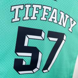 2023 Tiffany & CO x Mitchell & Ness Throwback Twill Basketball Jersey -Green