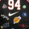 Nike x Supreme x NBA Full of Screen-printed NBA Teams logos #94 Jersey -Black details