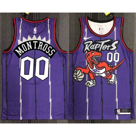 Eric Montross Toronto Raptors 1995-1999 Throwback Purple Jersey