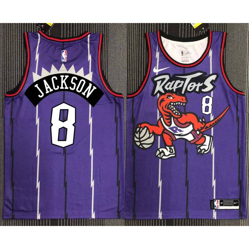 Stanley Johnson Toronto Raptors 1995-1999 Throwback Purple Jersey