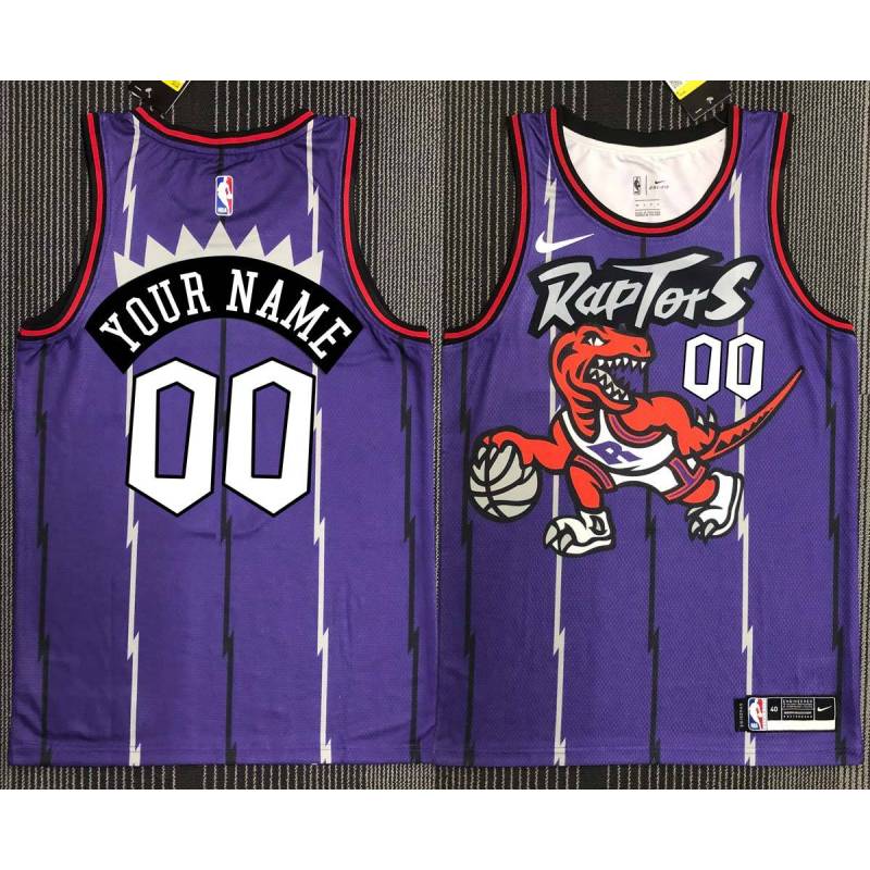 Customized Toronto Raptors 1995-1999 Throwback Purple Jersey