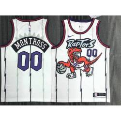 Eric Montross Toronto Raptors 1995-1999 Throwback White Jersey