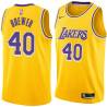 Gold Jim Brewer Twill Basketball Jersey -Lakers #40 Brewer Twill Jerseys, FREE SHIPPING