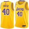 Gold Greg Foster Twill Basketball Jersey -Lakers #40 Foster Twill Jerseys, FREE SHIPPING