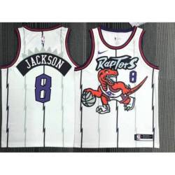 Stanley Johnson Toronto Raptors 1995-1999 Throwback White Jersey