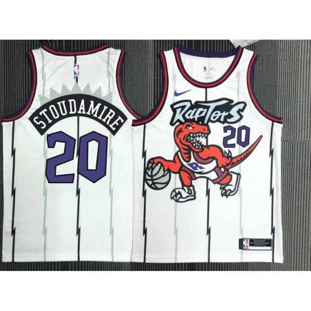 Patrick O'Bryant Toronto Raptors 1995-1999 Throwback White Jersey