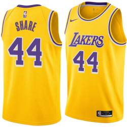 Gold Chuck Share Twill Basketball Jersey -Lakers #44 Share Twill Jerseys, FREE SHIPPING